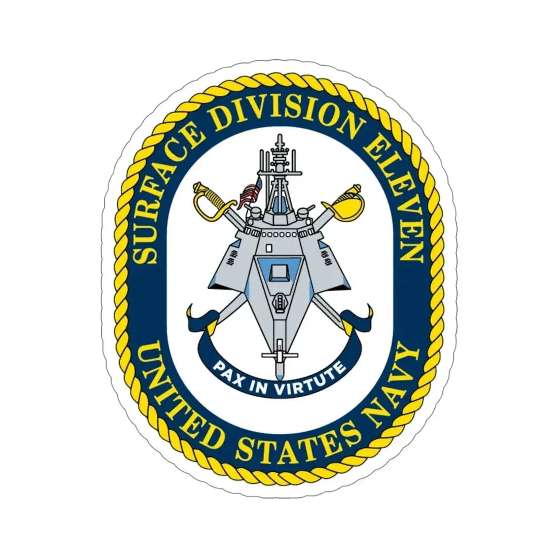 Surface DIV 11 USN (U.S. Navy) STICKER Vinyl Die-Cut Decal 4 Inch - The Sticker Space