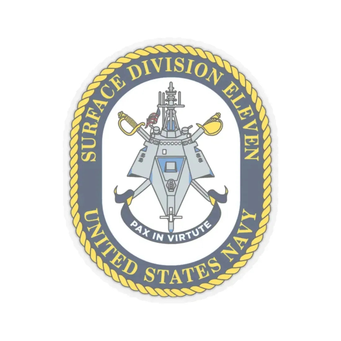 Surface DIV 11 USN (U.S. Navy) STICKER Vinyl Kiss-Cut Decal 2 Inch Transparent - The Sticker Space