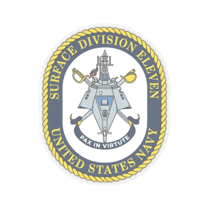 Surface DIV 11 USN (U.S. Navy) STICKER Vinyl Kiss-Cut Decal 2 Inch Transparent - The Sticker Space