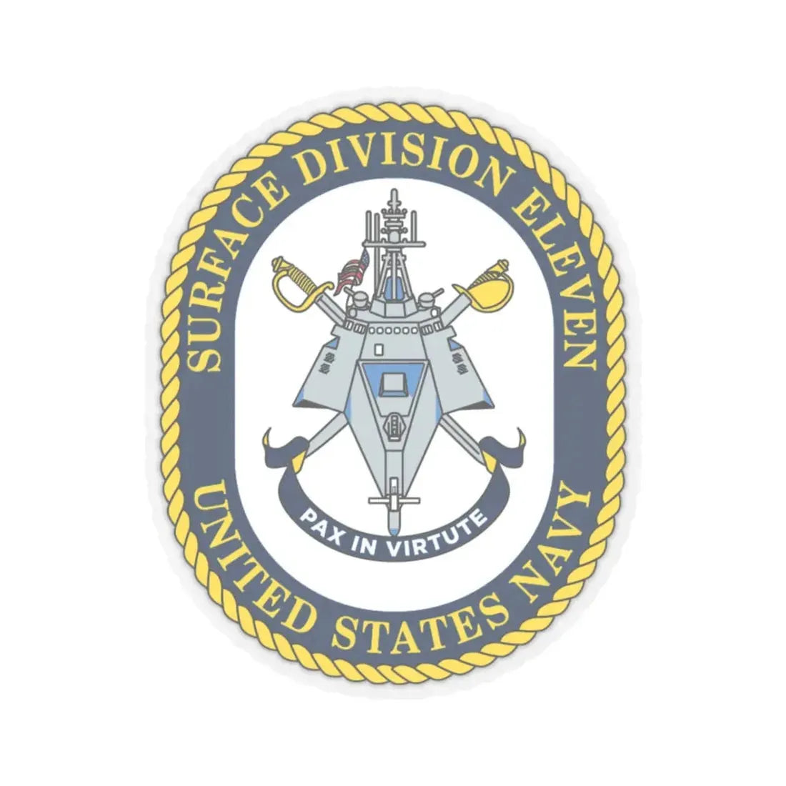 Surface DIV 11 USN (U.S. Navy) STICKER Vinyl Kiss-Cut Decal 3 Inch Transparent - The Sticker Space