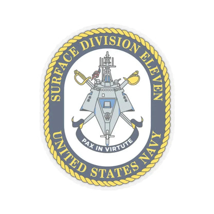 Surface DIV 11 USN (U.S. Navy) STICKER Vinyl Kiss-Cut Decal 4 Inch Transparent - The Sticker Space