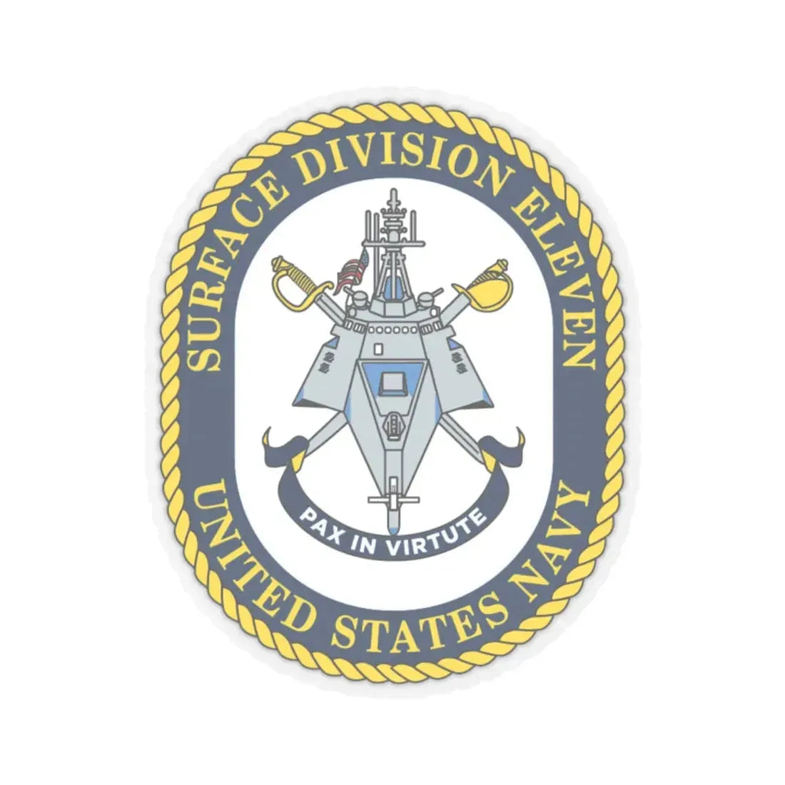 Surface DIV 11 USN (U.S. Navy) STICKER Vinyl Kiss-Cut Decal 6 Inch Transparent - The Sticker Space