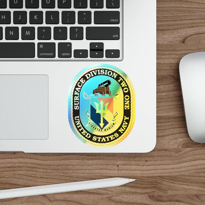 SURFACE DIVISION TWO ONE (U.S. Navy) Holographic STICKER Die-Cut Vinyl Decal-The Sticker Space