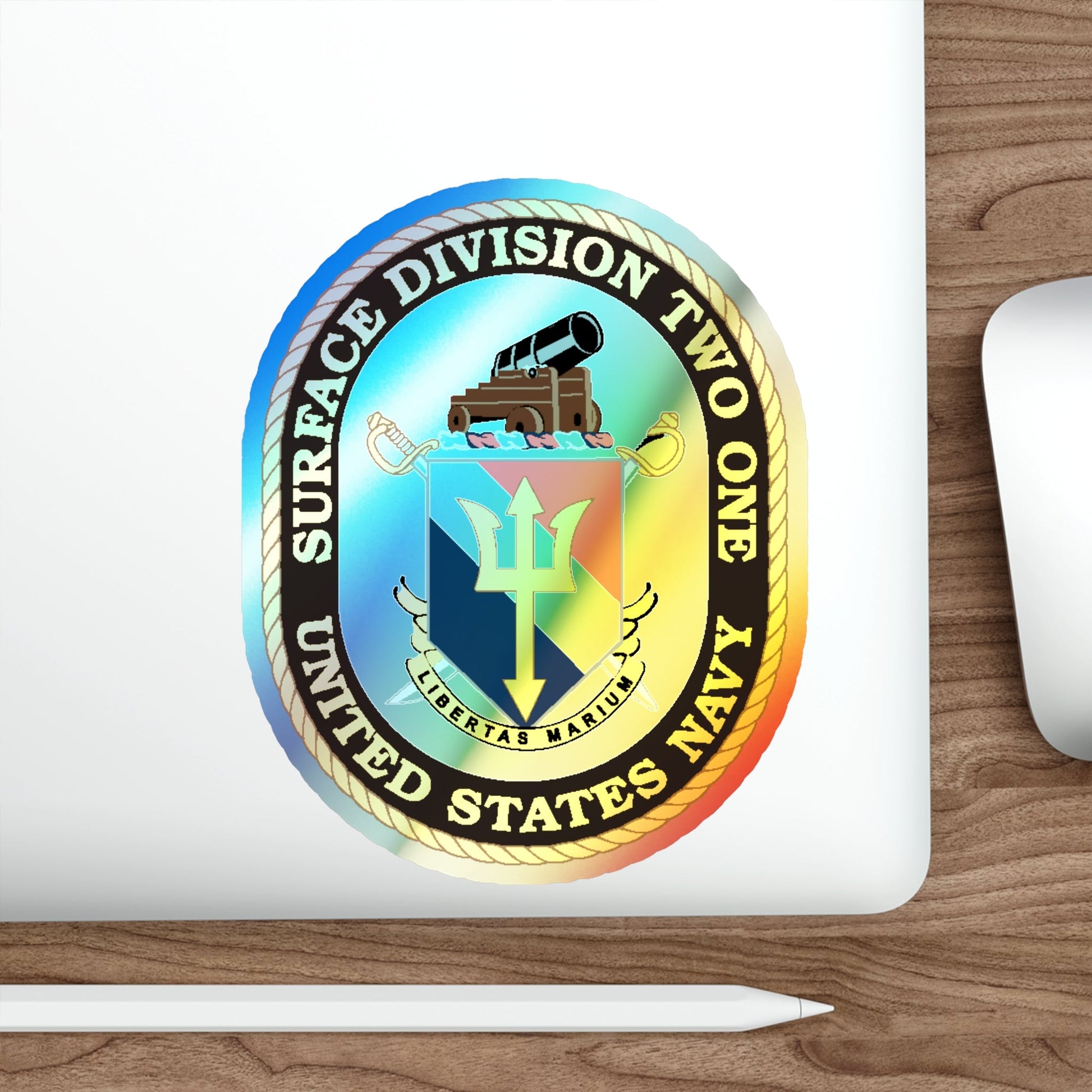 SURFACE DIVISION TWO ONE (U.S. Navy) Holographic STICKER Die-Cut Vinyl Decal-The Sticker Space