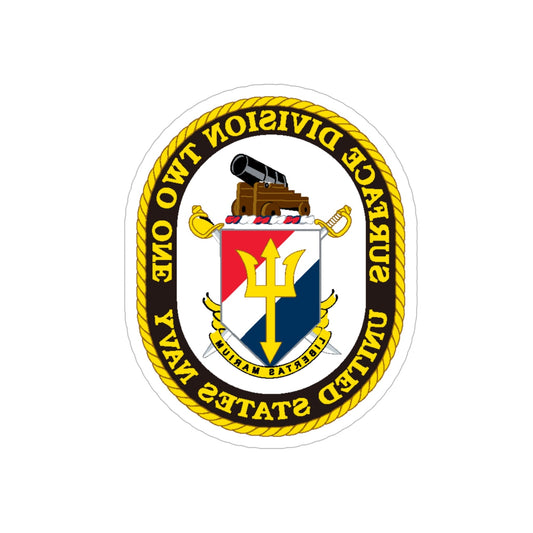 SURFACE DIVISION TWO ONE (U.S. Navy) REVERSE PRINT Transparent STICKER-6 Inch-The Sticker Space