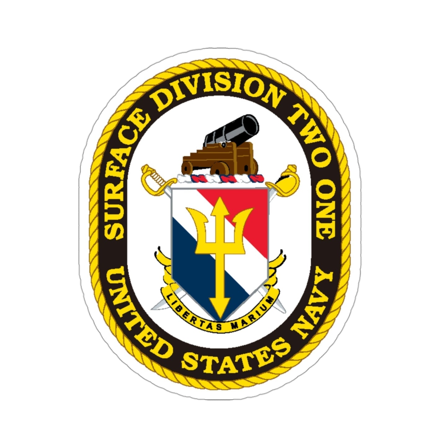 SURFACE DIVISION TWO ONE (U.S. Navy) STICKER Vinyl Die-Cut Decal-3 Inch-The Sticker Space