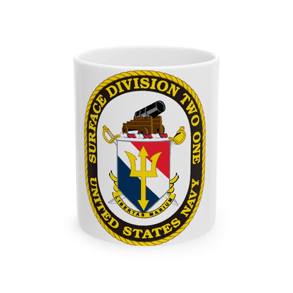 SURFACE DIVISION TWO ONE (U.S. Navy) White Coffee Mug-11oz-The Sticker Space