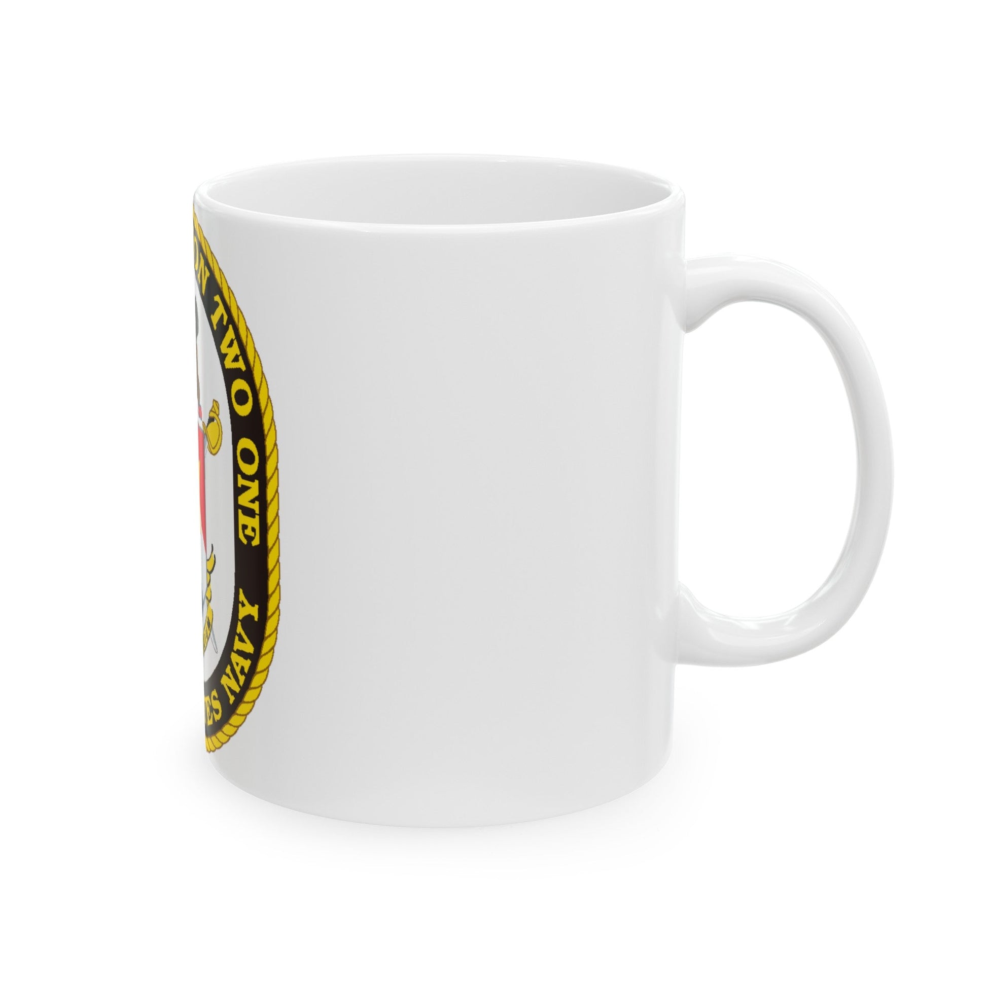 SURFACE DIVISION TWO ONE (U.S. Navy) White Coffee Mug-The Sticker Space