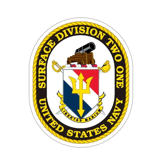 SURFACE DIVISION TWO ONE (U.S. Navy) STICKER Vinyl Die-Cut Decal 6 Inch - The Sticker Space