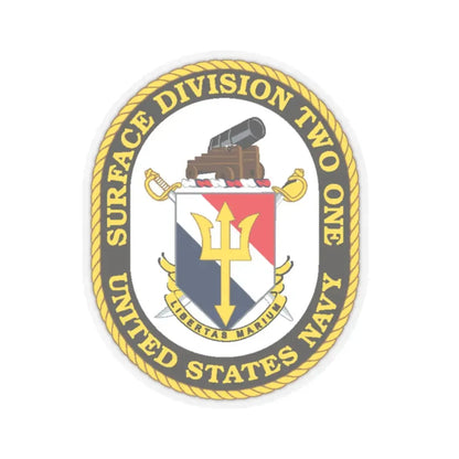 SURFACE DIVISION TWO ONE (U.S. Navy) STICKER Vinyl Kiss-Cut Decal 2 Inch Transparent - The Sticker Space