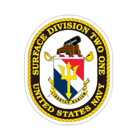 SURFACE DIVISION TWO ONE (U.S. Navy) STICKER Vinyl Kiss-Cut Decal 2 Inch White - The Sticker Space