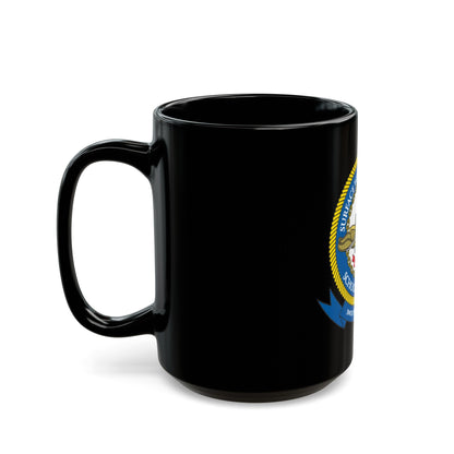 Surface Warfare Officer School Command Great Lakes (U.S. Navy) Black Coffee Mug-The Sticker Space