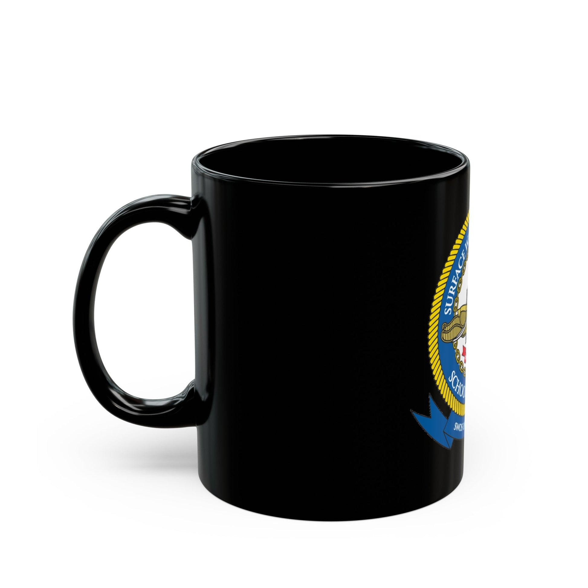 Surface Warfare Officer School Command Great Lakes (U.S. Navy) Black Coffee Mug-The Sticker Space