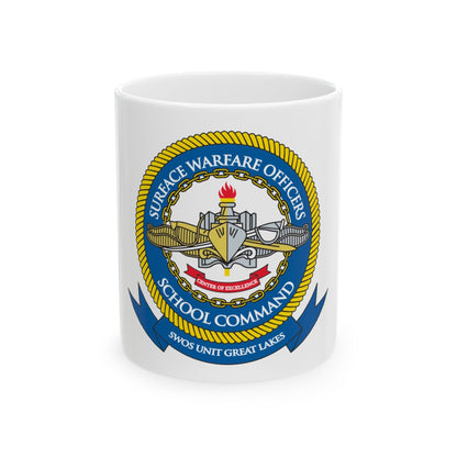 Surface Warfare Officer School Command Great Lakes (U.S. Navy) White Coffee Mug-11oz-The Sticker Space