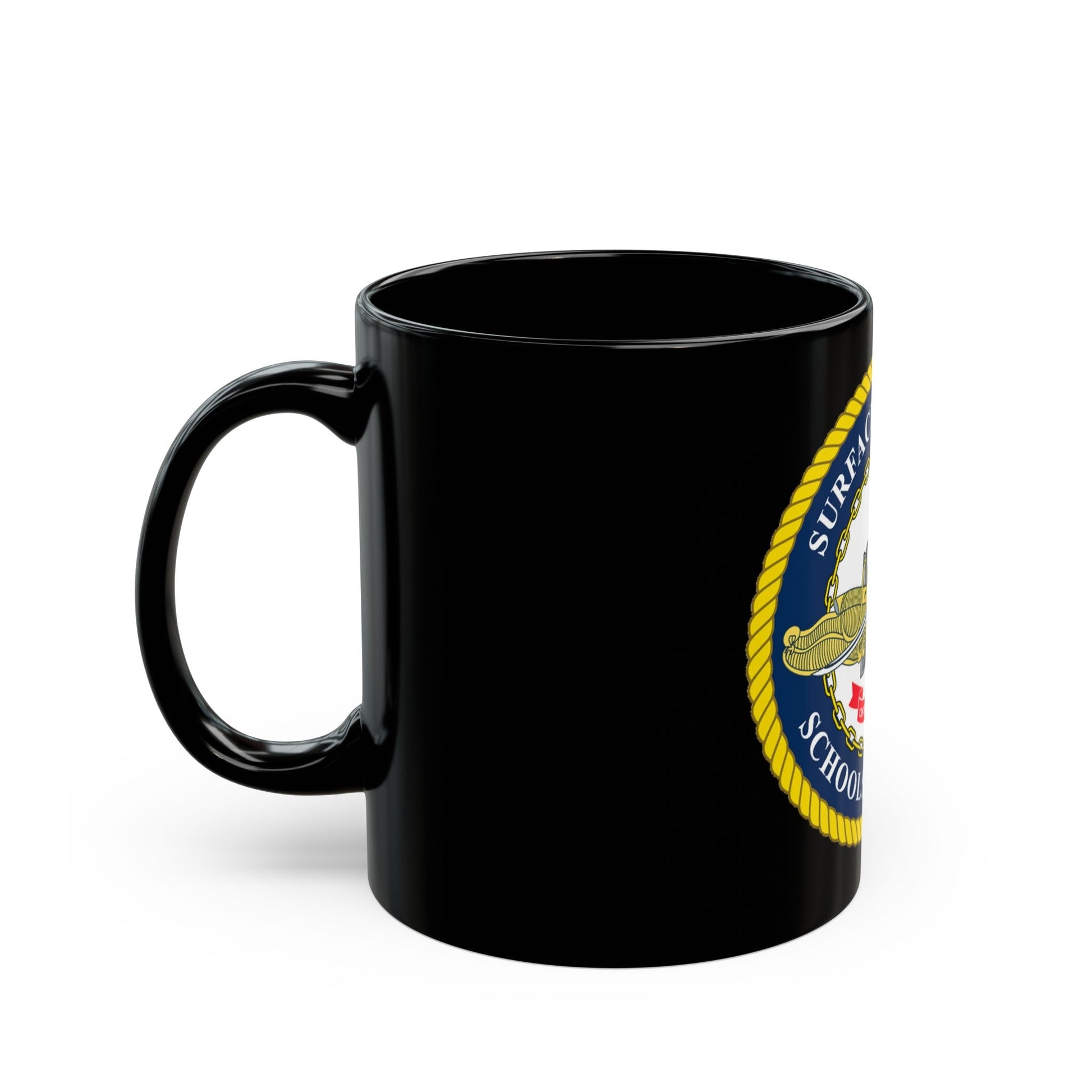 Surface Warfare Schools Command (U.S. Navy) Black Coffee Mug-The Sticker Space