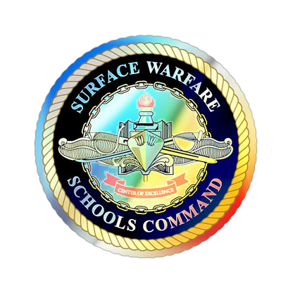 Surface Warfare Schools Command (U.S. Navy) Holographic STICKER Die-Cut Vinyl Decal-2 Inch-The Sticker Space