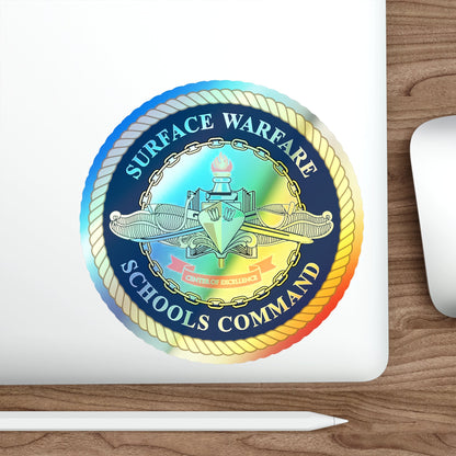 Surface Warfare Schools Command (U.S. Navy) Holographic STICKER Die-Cut Vinyl Decal-The Sticker Space