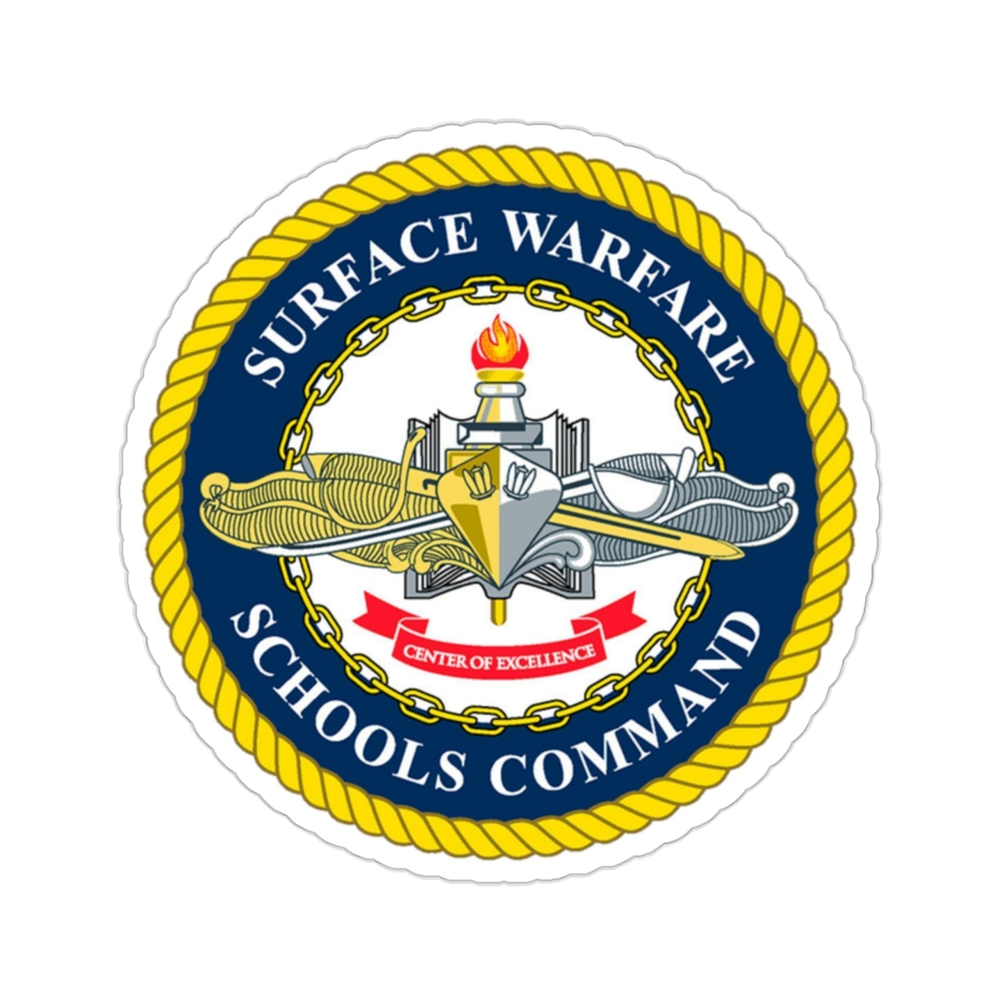 Surface Warfare Schools Command (U.S. Navy) STICKER Vinyl Die-Cut Decal-2 Inch-The Sticker Space