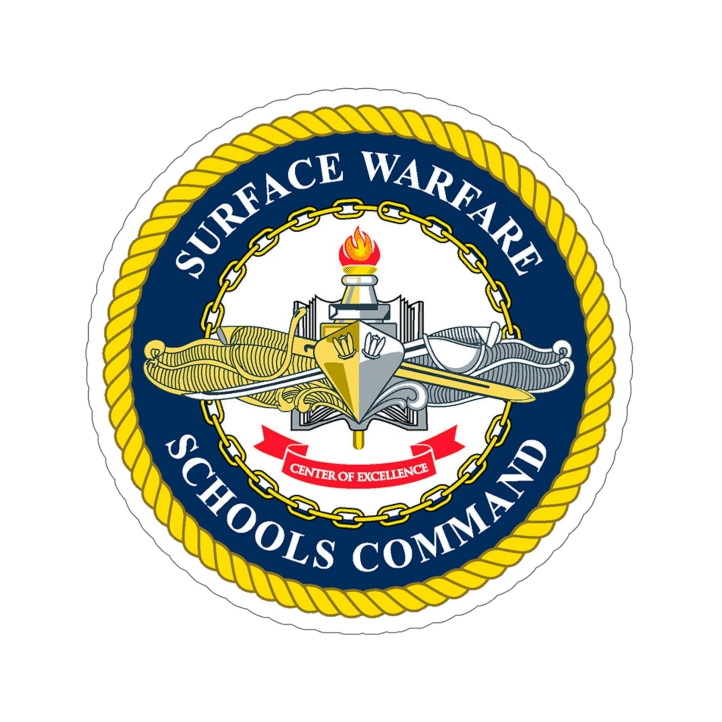 Surface Warfare Schools Command (U.S. Navy) STICKER Vinyl Die-Cut Decal-6 Inch-The Sticker Space