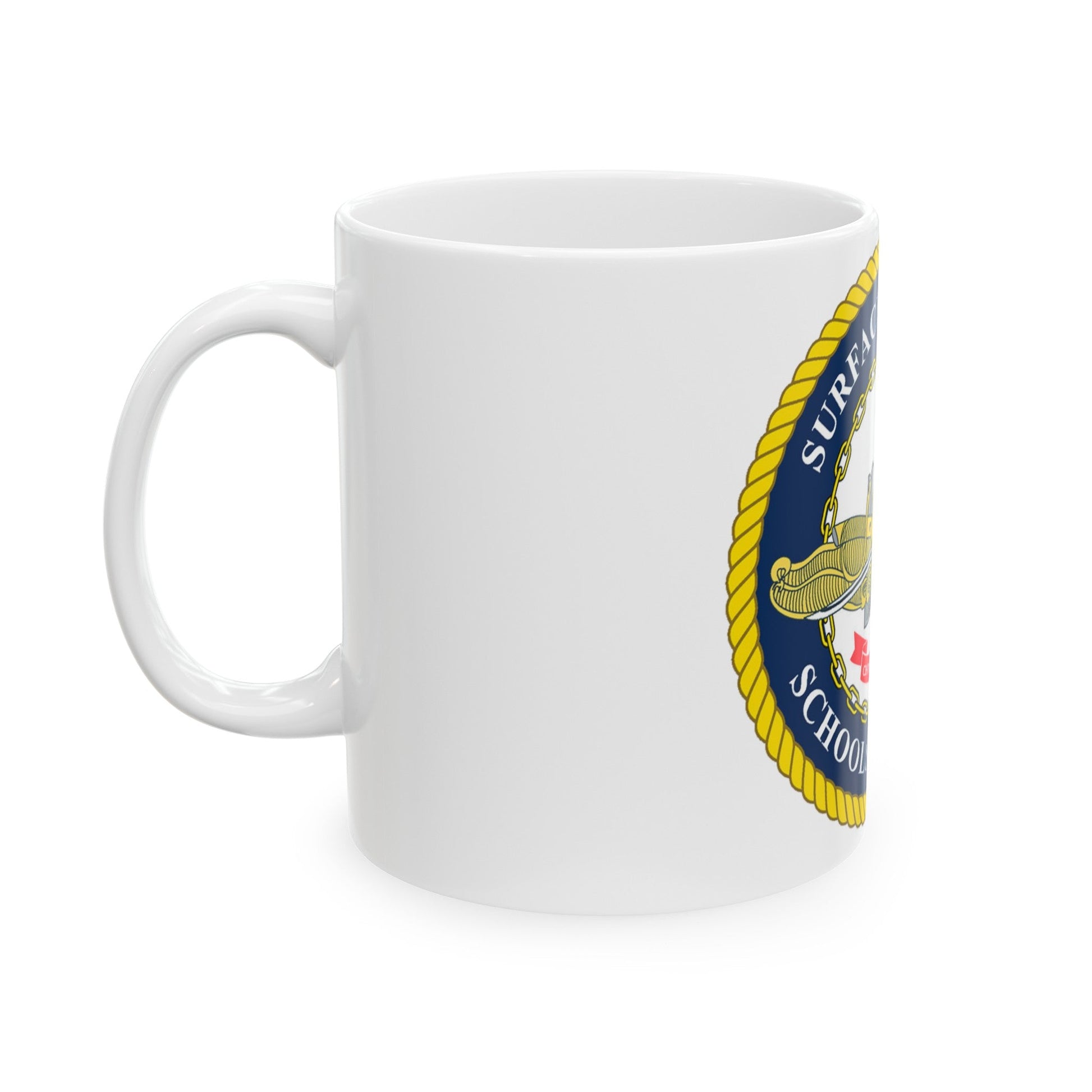 Surface Warfare Schools Command (U.S. Navy) White Coffee Mug-The Sticker Space