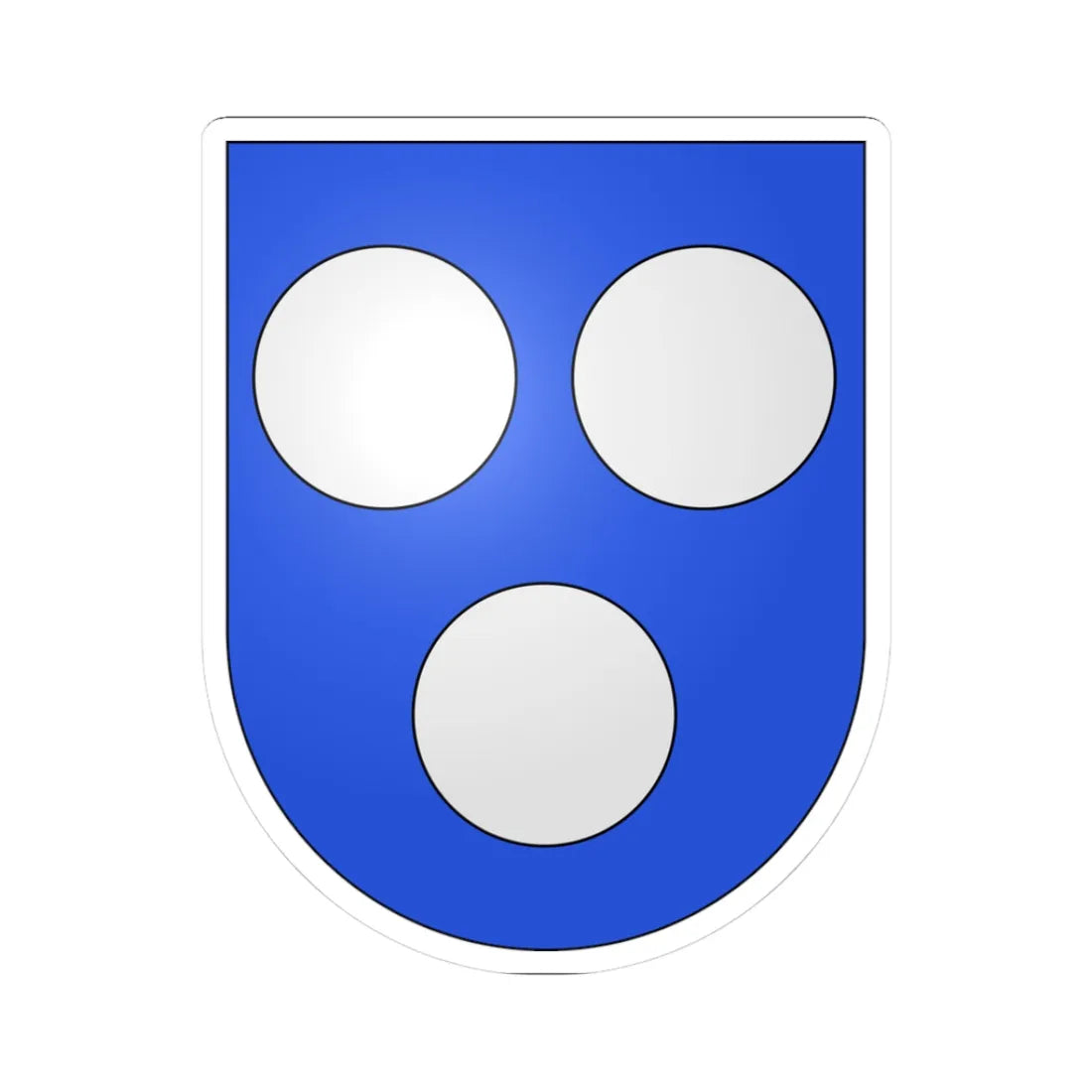 Surpierre-coat of arms (Switzerland) (Coat of Arms) STICKER Vinyl Kiss-Cut Decal 3 Inch White - The Sticker Space