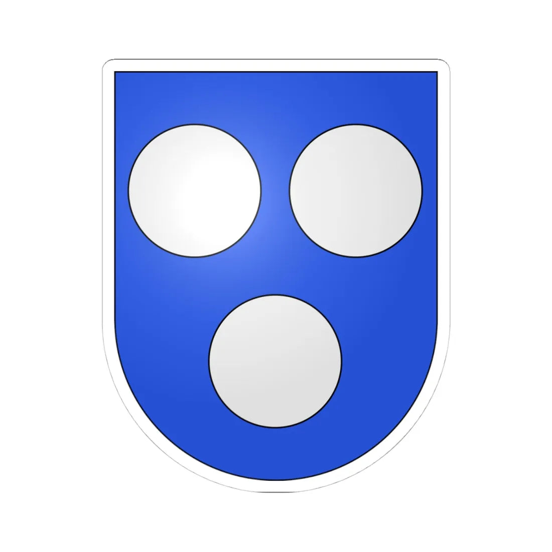 Surpierre-coat of arms (Switzerland) (Coat of Arms) STICKER Vinyl Kiss-Cut Decal 4 Inch White - The Sticker Space