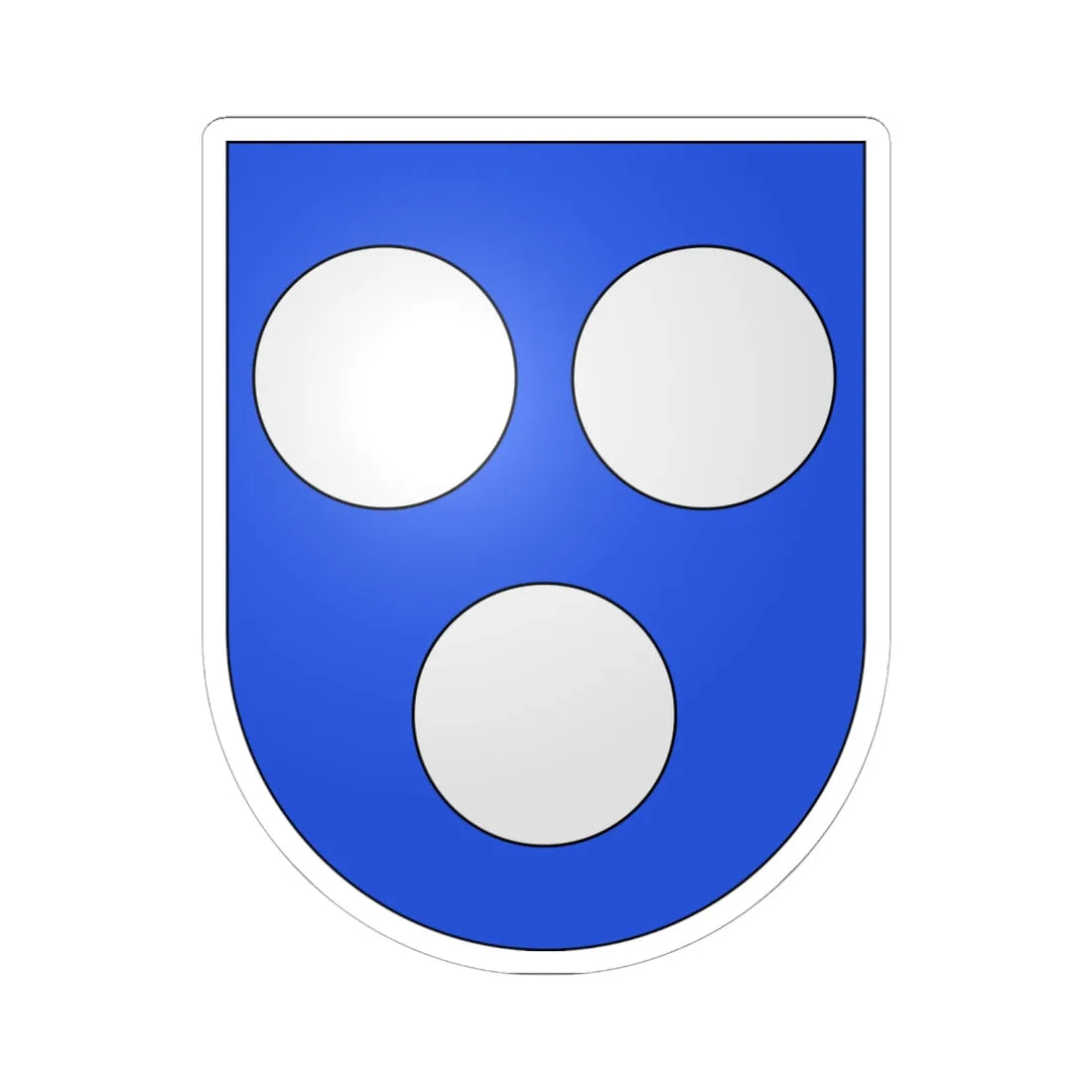 Surpierre-coat of arms (Switzerland) (Coat of Arms) STICKER Vinyl Kiss-Cut Decal 6 Inch White - The Sticker Space