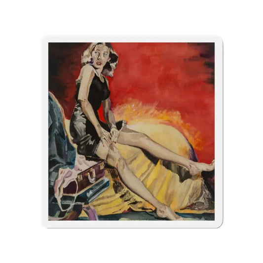 Surprised! (Magazine Illustration) Refrigerator Magnet 2 Inch Die-Cut - The Sticker Space