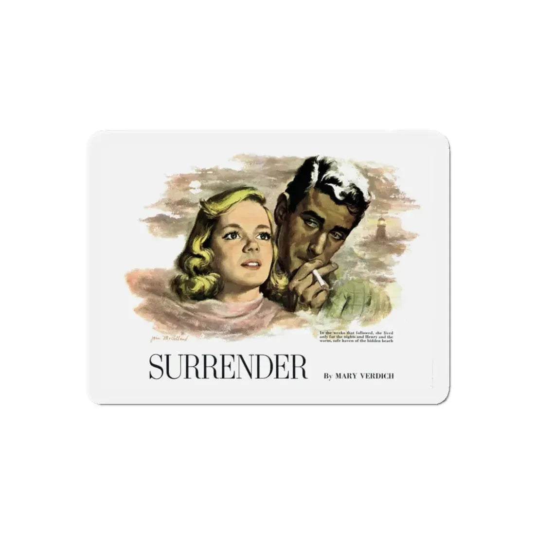 Surrender, Collier's, August 9, 1952 (Magazine Illustration) Refrigerator Magnet 5 Inch Die-Cut - The Sticker Space