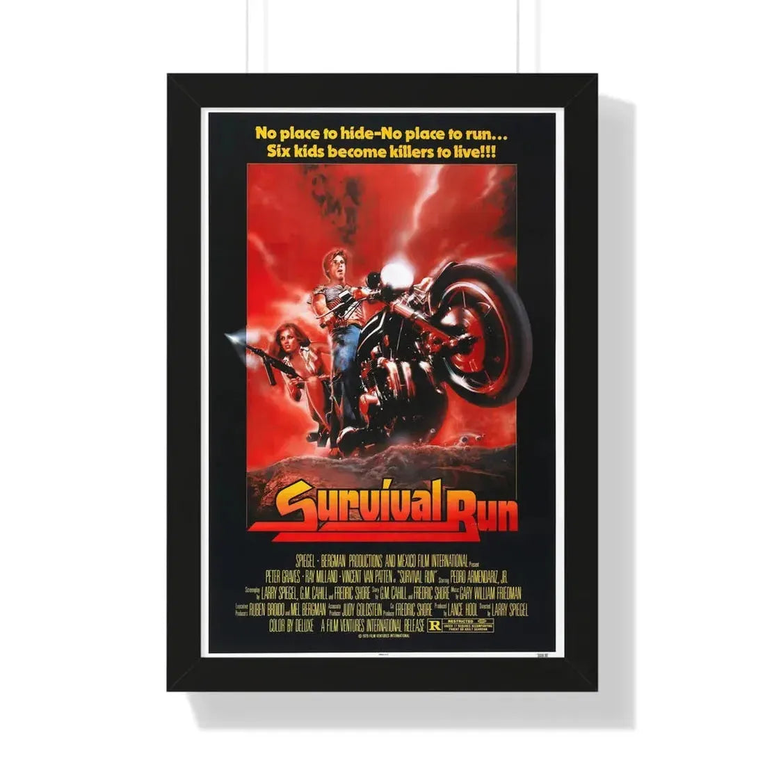 SURVIVAL RUN 1979 - Framed Movie Poster 16″ x 24″ Black - The Sticker Space