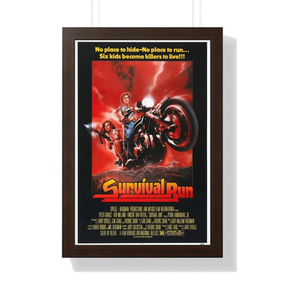 SURVIVAL RUN 1979 - Framed Movie Poster 16″ x 24″ Walnut - The Sticker Space