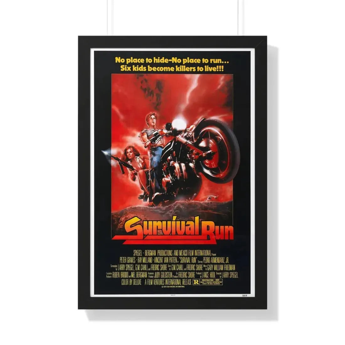 SURVIVAL RUN 1979 - Framed Movie Poster 20" x 30" Black - The Sticker Space