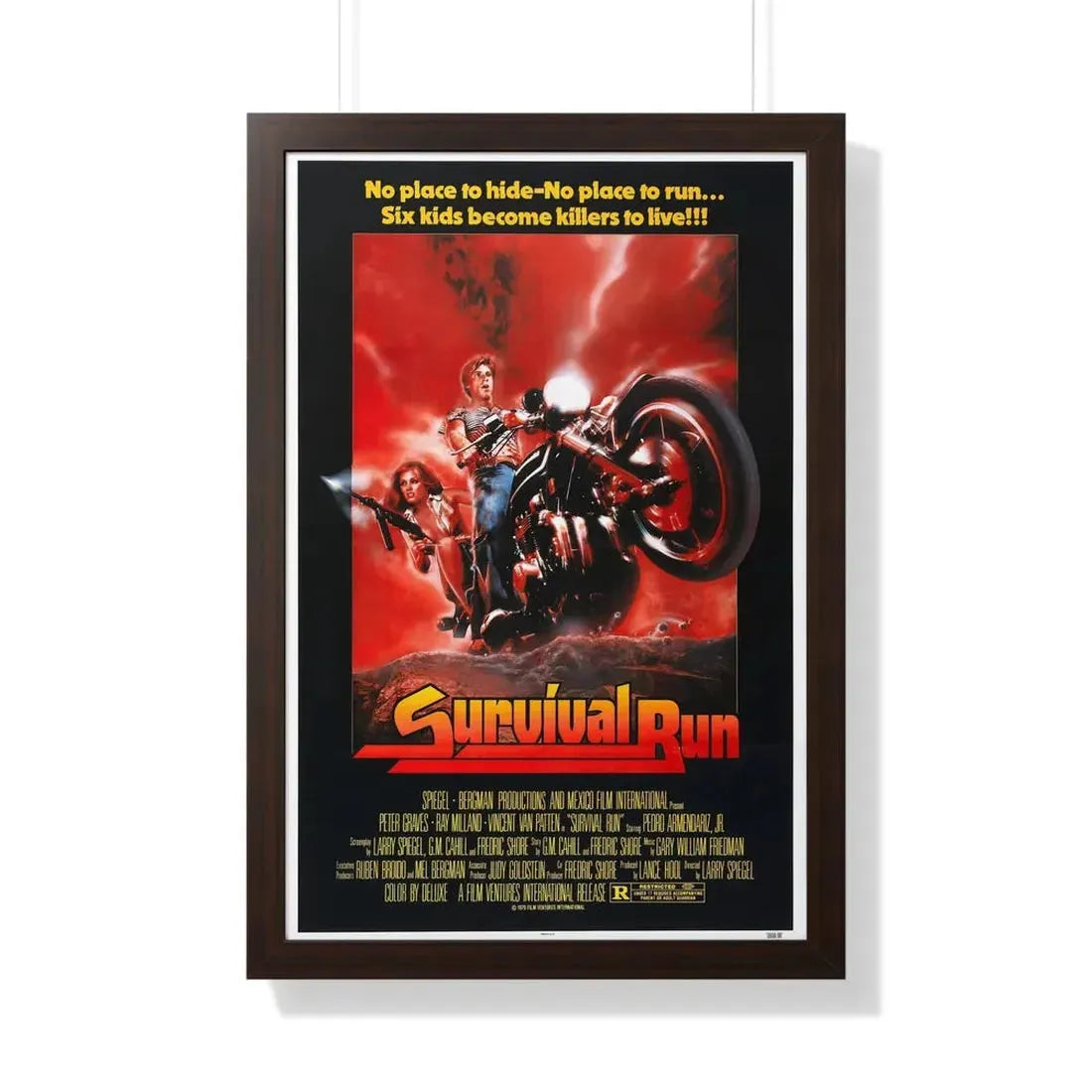 SURVIVAL RUN 1979 - Framed Movie Poster 20" x 30" Walnut - The Sticker Space