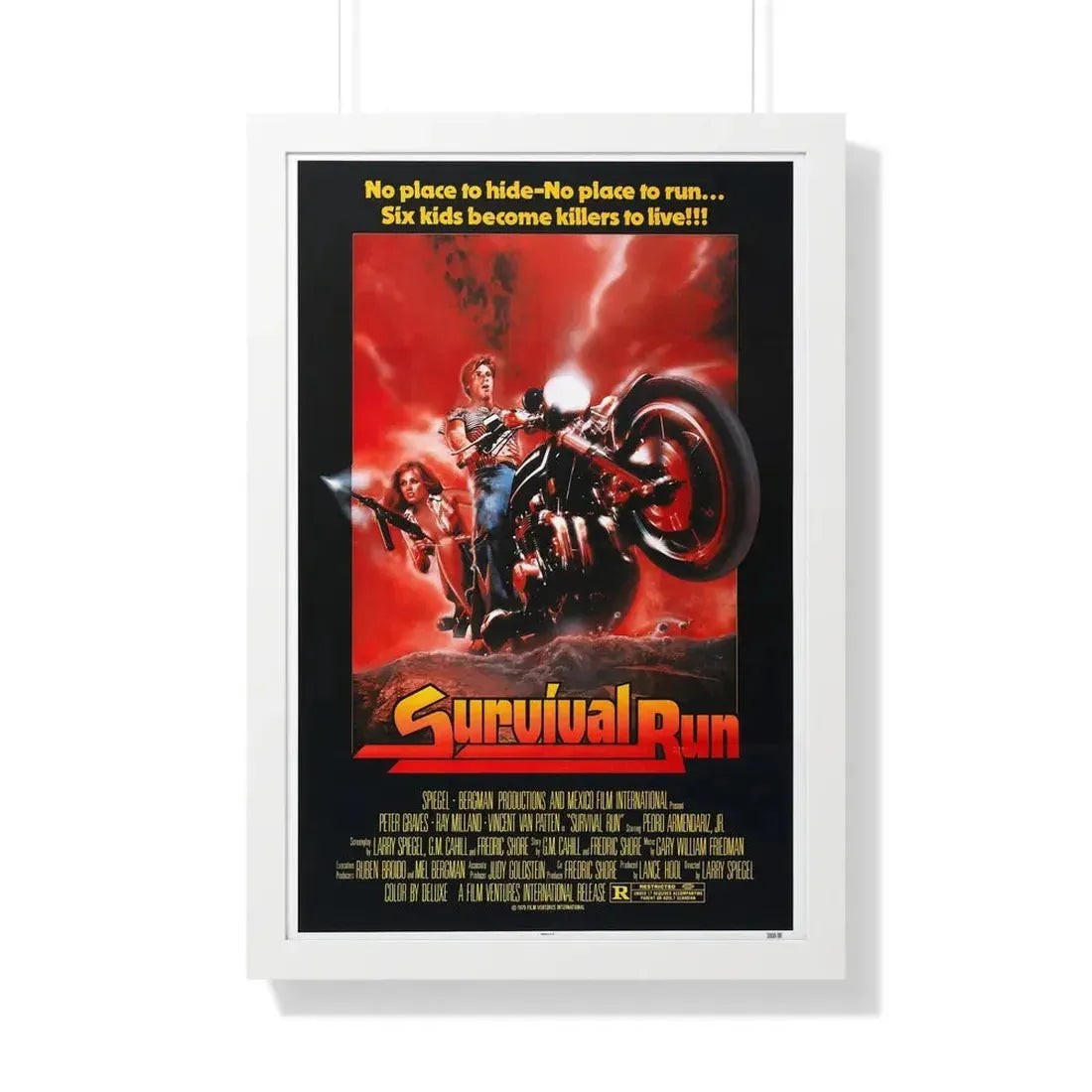 SURVIVAL RUN 1979 - Framed Movie Poster 20" x 30" White - The Sticker Space
