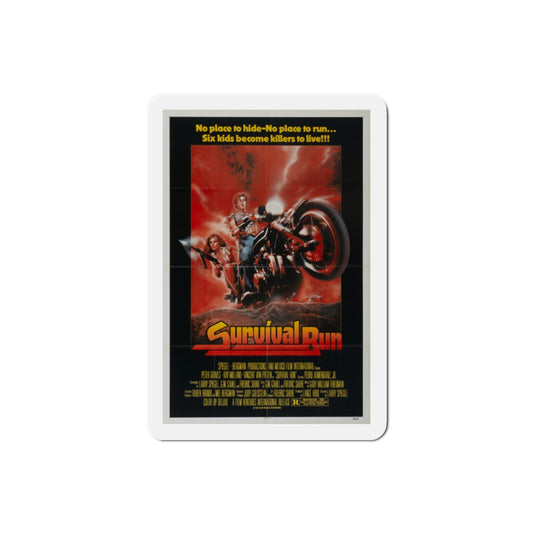 Survival Run 1979 Movie Poster Die-Cut Magnet-2 Inch-The Sticker Space