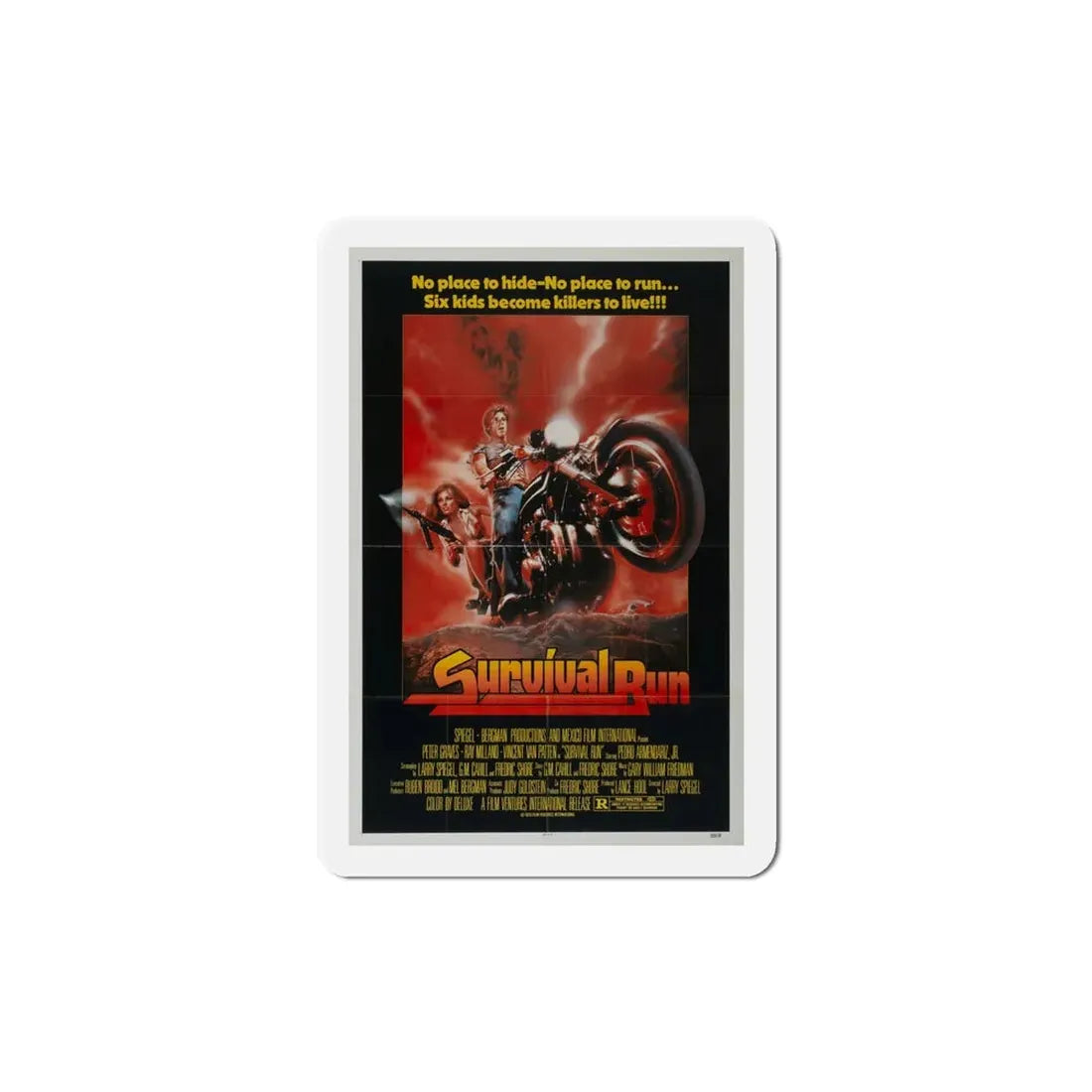 Survival Run 1979 Movie Poster Refrigerator Magnet 4 Inch - The Sticker Space