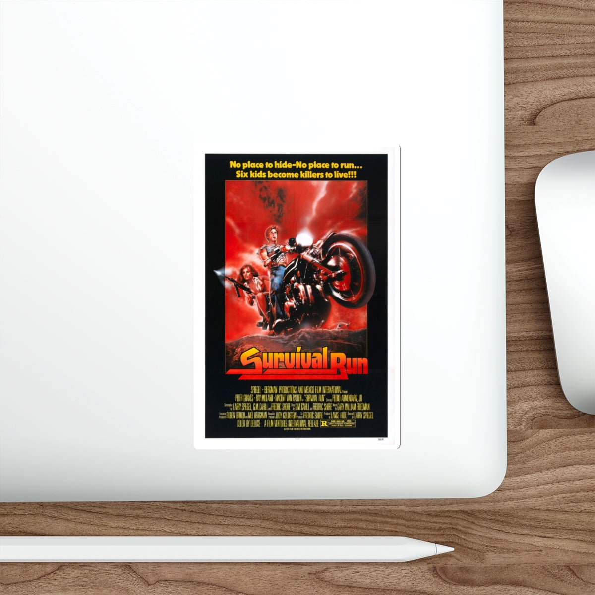 SURVIVAL RUN 1979 Movie Poster STICKER Vinyl Die-Cut Decal-The Sticker Space