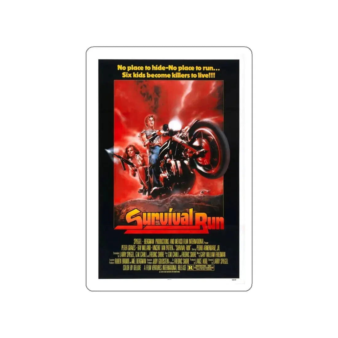 SURVIVAL RUN 1979 Movie Poster STICKER Vinyl Die-Cut Decal 5 Inch - The Sticker Space