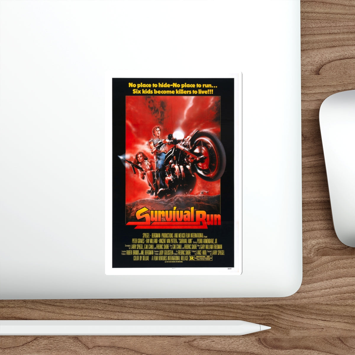 SURVIVAL RUN 1979 Movie Poster STICKER Vinyl Die-Cut Decal-The Sticker Space