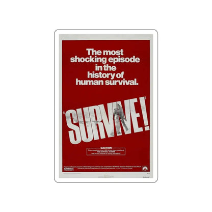 SURVIVE! 1976 Movie Poster STICKER Vinyl Die-Cut Decal 6 Inch - The Sticker Space