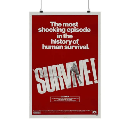 SURVIVE! 1976 - Paper Movie Poster 16″ x 24″ Matte - The Sticker Space
