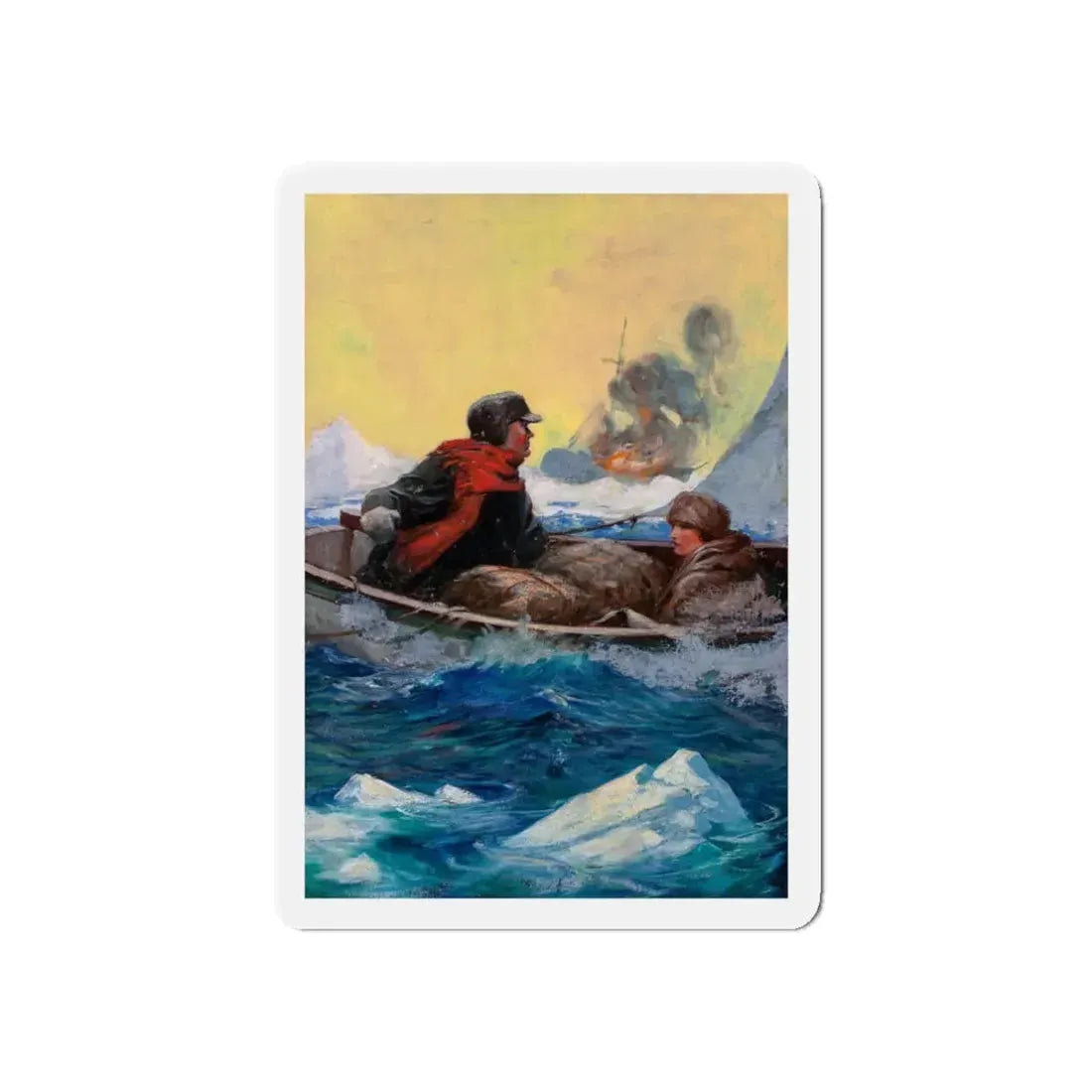 Surviving (Magazine Illustration) Refrigerator Magnet 3 Inch Die-Cut - The Sticker Space