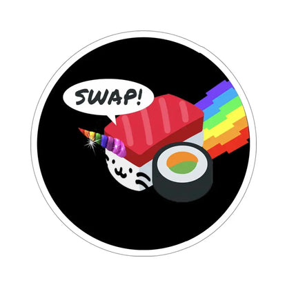 SUSHISWAP SUSHI (Cryptocurrency) STICKER Vinyl Die-Cut Decal 5 Inch - The Sticker Space