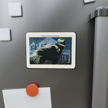 Suspect Unknown (detail) (Magazine Illustration) Refrigerator Magnet-The Sticker Space