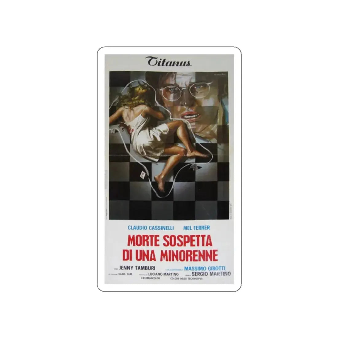 SUSPECTED DEATH OF A MINOR 1975 Movie Poster STICKER Vinyl Die-Cut Decal 2 Inch - The Sticker Space