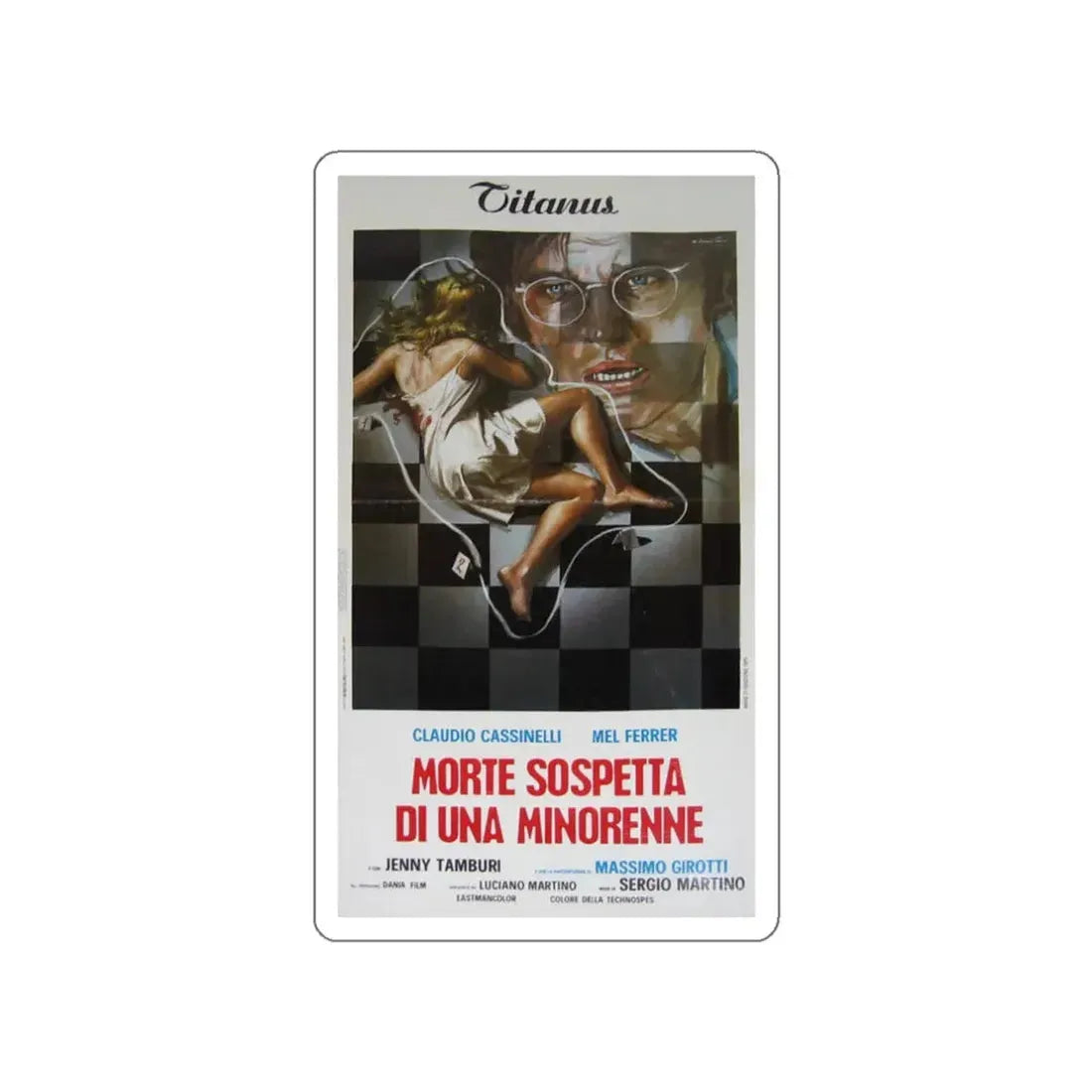 SUSPECTED DEATH OF A MINOR 1975 Movie Poster STICKER Vinyl Die-Cut Decal 3 Inch - The Sticker Space