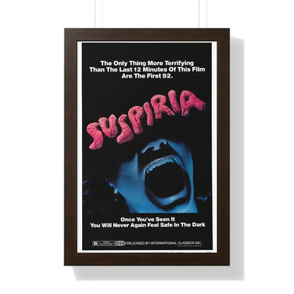 SUSPIRIA 1977 - Framed Movie Poster 16″ x 24″ Walnut - The Sticker Space