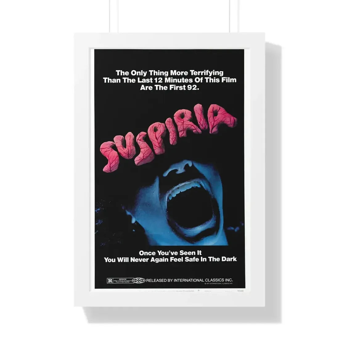 SUSPIRIA 1977 - Framed Movie Poster 16″ x 24″ White - The Sticker Space