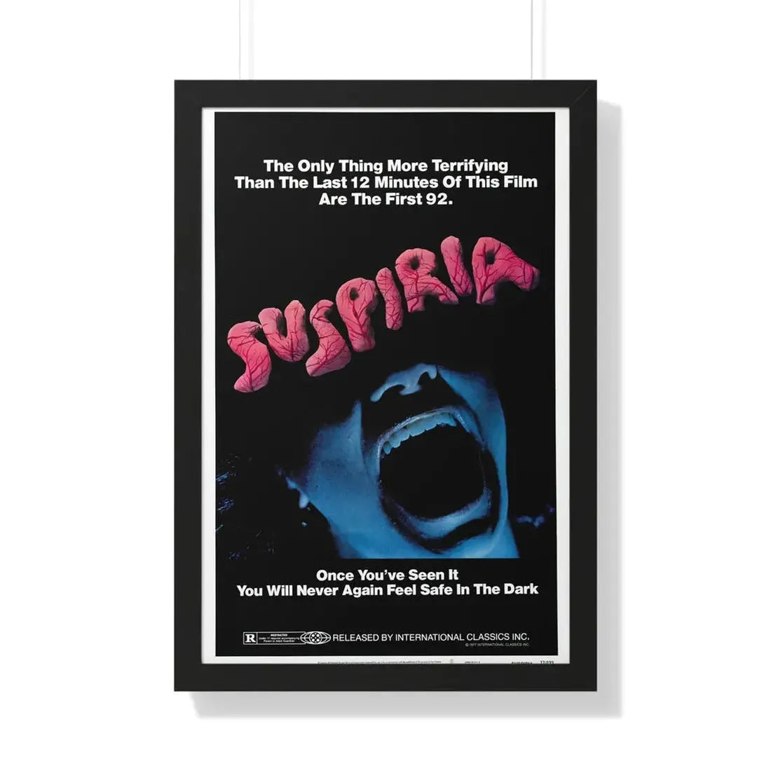 SUSPIRIA 1977 - Framed Movie Poster 20" x 30" Black - The Sticker Space
