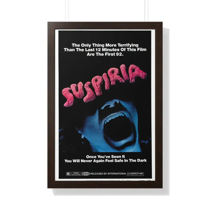 SUSPIRIA 1977 - Framed Movie Poster 20" x 30" Walnut - The Sticker Space